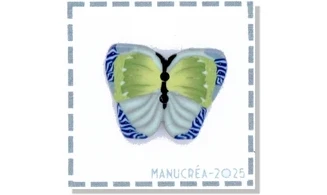 Papillon N.9-Bouton polymère-Fait main