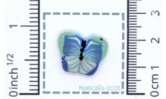 Papillon N.11-Bouton polymère-Fait main