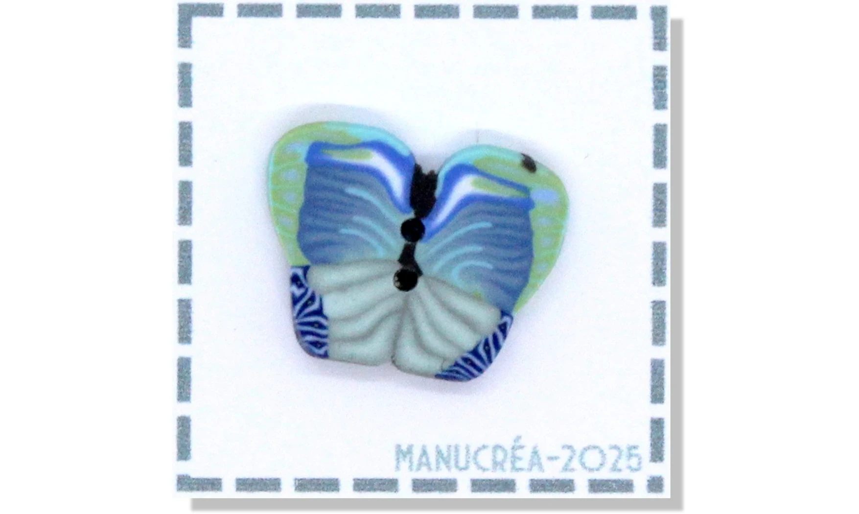 Papillon N.11-Bouton polymère-Fait main