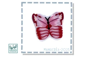 Papillon N.12-Bouton polymère-Fait main