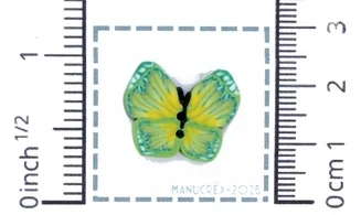 Papillon N.15-Bouton polymère-Fait main