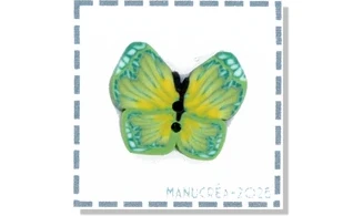 Papillon N.15-Bouton polymère-Fait main