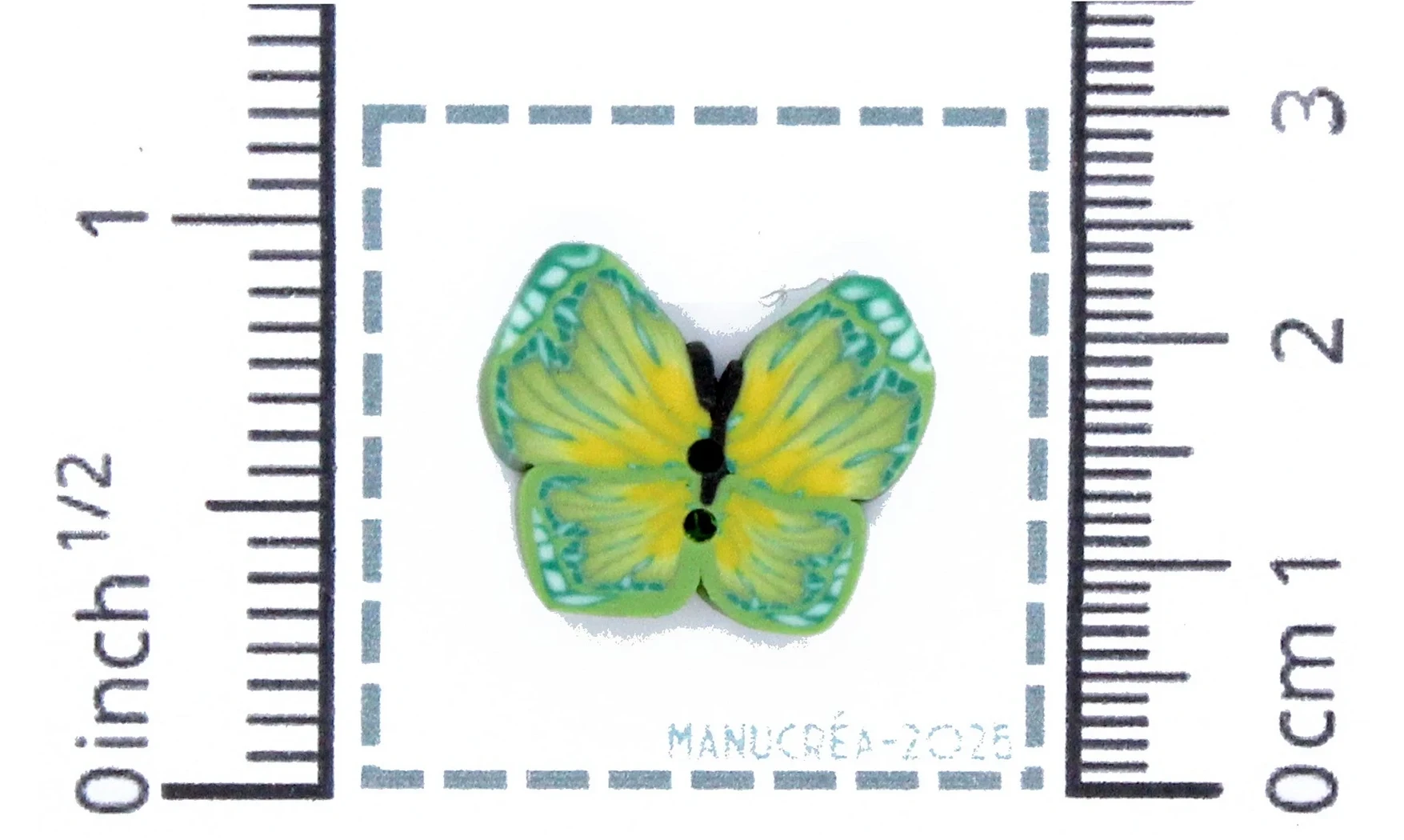 Papillon N.15-Bouton polymère-Fait main