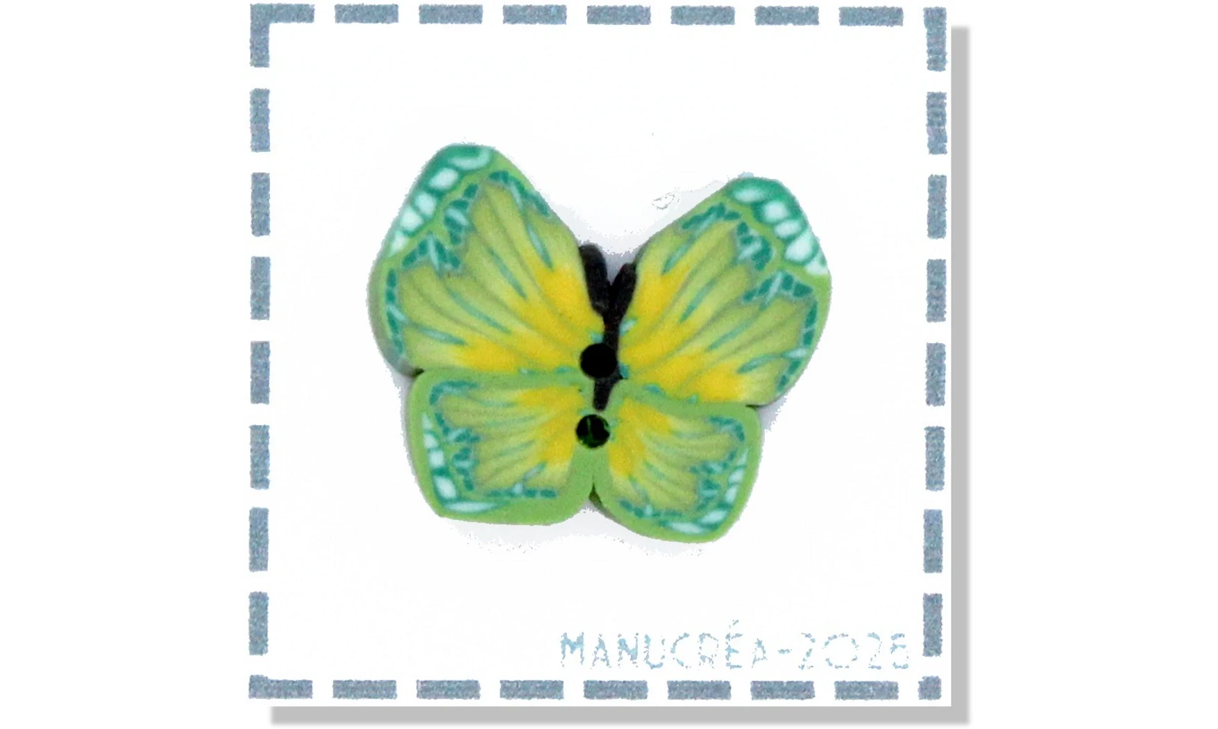 Papillon N.15-Bouton polymère-Fait main