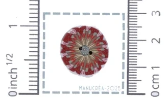 Polymer clay Button-Flower N.134