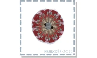Polymer clay Button-Flower N.134