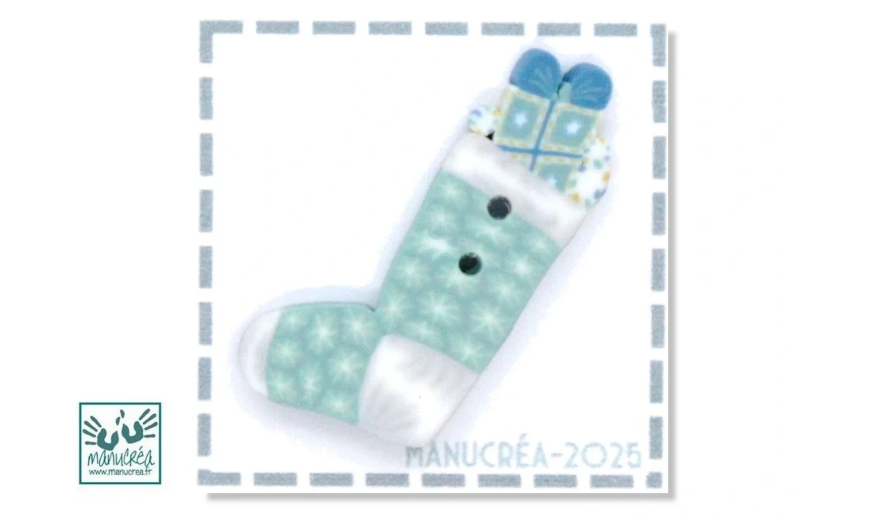 Botte de Noël N.3-Bouton polymère