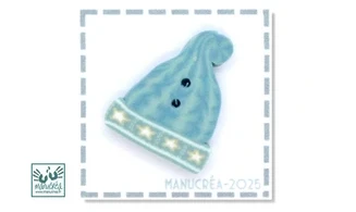 Bonnet N.5-Bouton artisanal en polymère