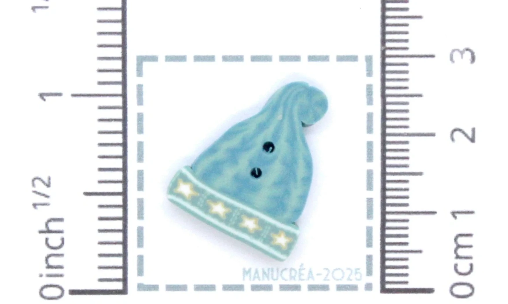 Bonnet N.5-Bouton artisanal en polymère