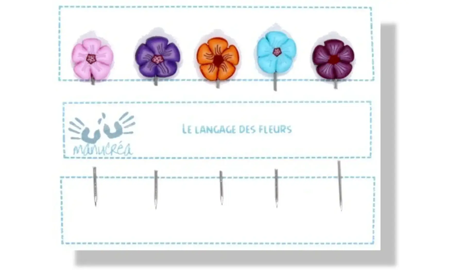 Epingles "Le langage des fleurs"