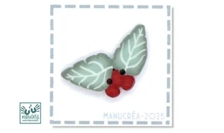 Houx N.4-Bouton artisanal en polymère