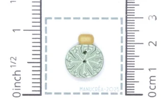 Boule Noël N.5-Bouton polymère-Fait main