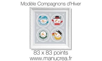 Compagnons d'hiver-Modèle de broderie