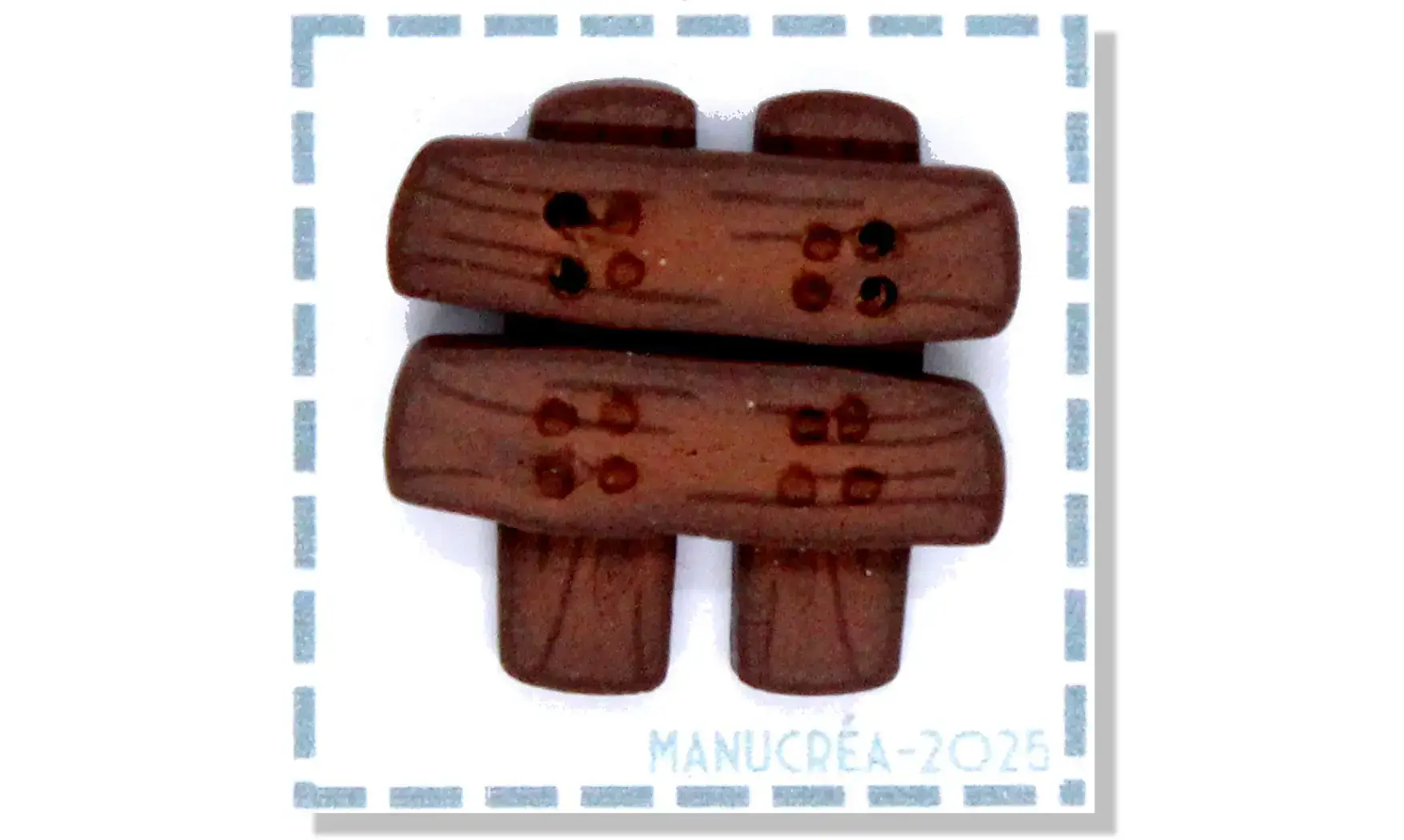 Barrière N.2-Bouton polymère-Fait main