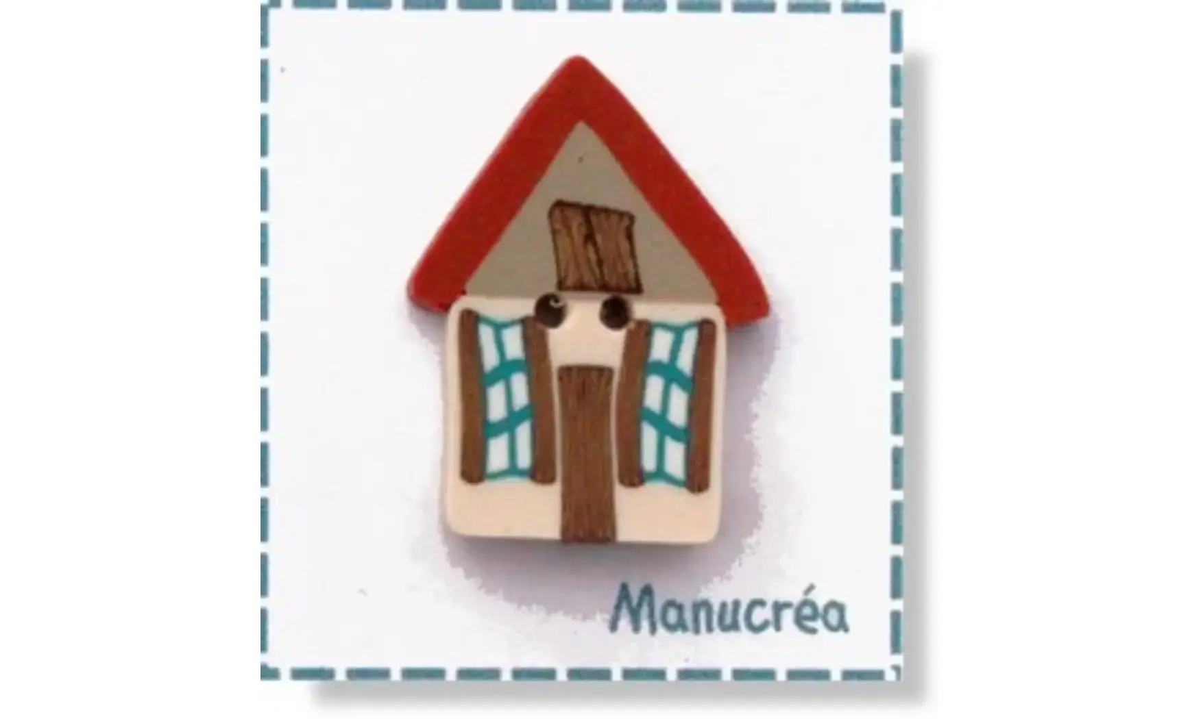 Maison N.3-Bouton polymère-Fait main