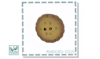 Biscuit rond N.7-Bouton polymère