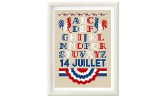 ABC Coq français-Modèle de broderie