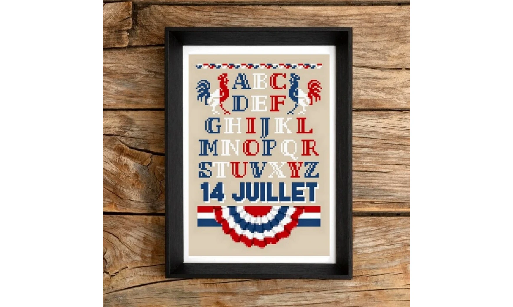 ABC Coq français-Modèle de broderie