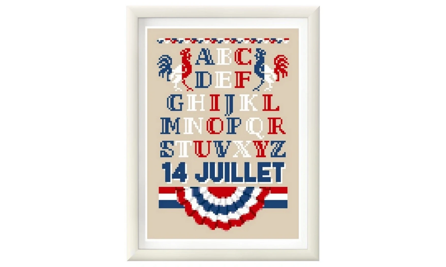 ABC Coq français-Modèle de broderie