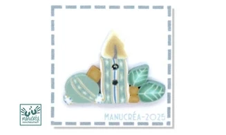 Bougie N.3 -Bouton artisanal en polymère