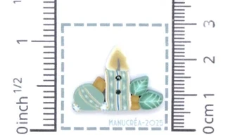 Bougie N.3 -Bouton artisanal en polymère