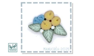 Grelots N.7-Bouton artisanal en polymère