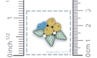 Grelots N.7-Bouton artisanal en polymère