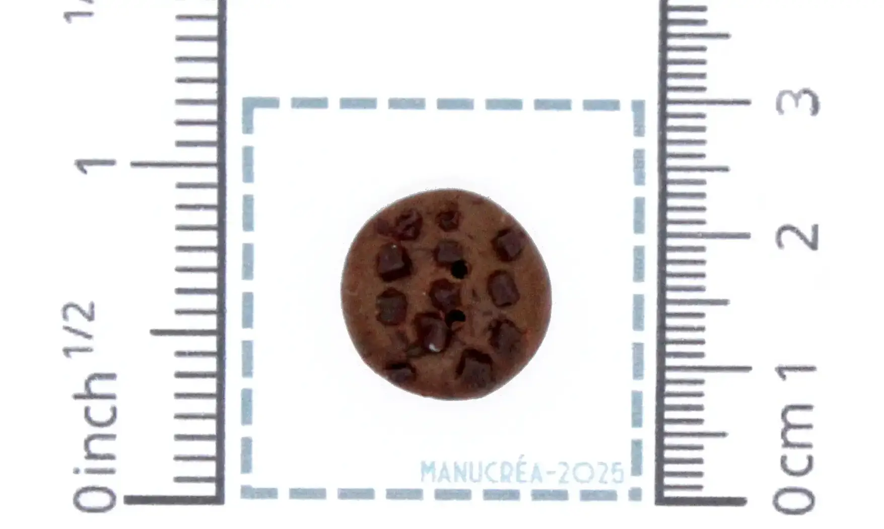 Handmade Polymer clay Button-Cookie N.4