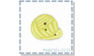 Pelote jaune-Bouton polymère