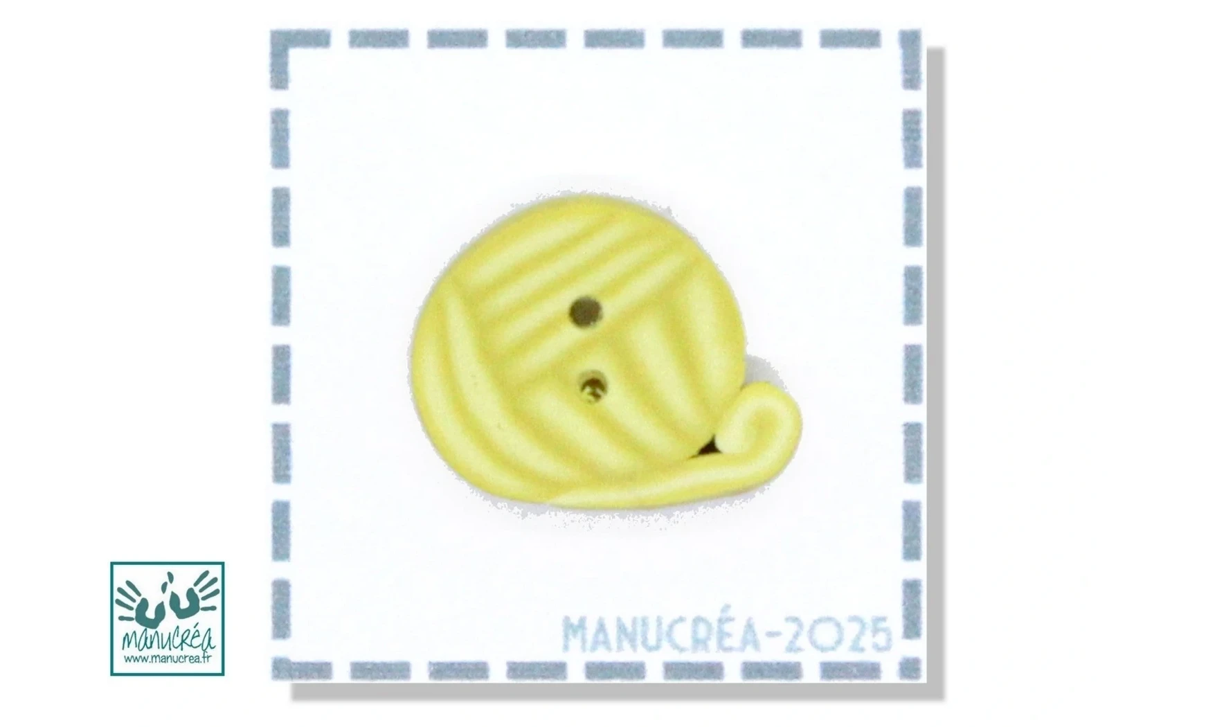 Pelote jaune-Bouton polymère