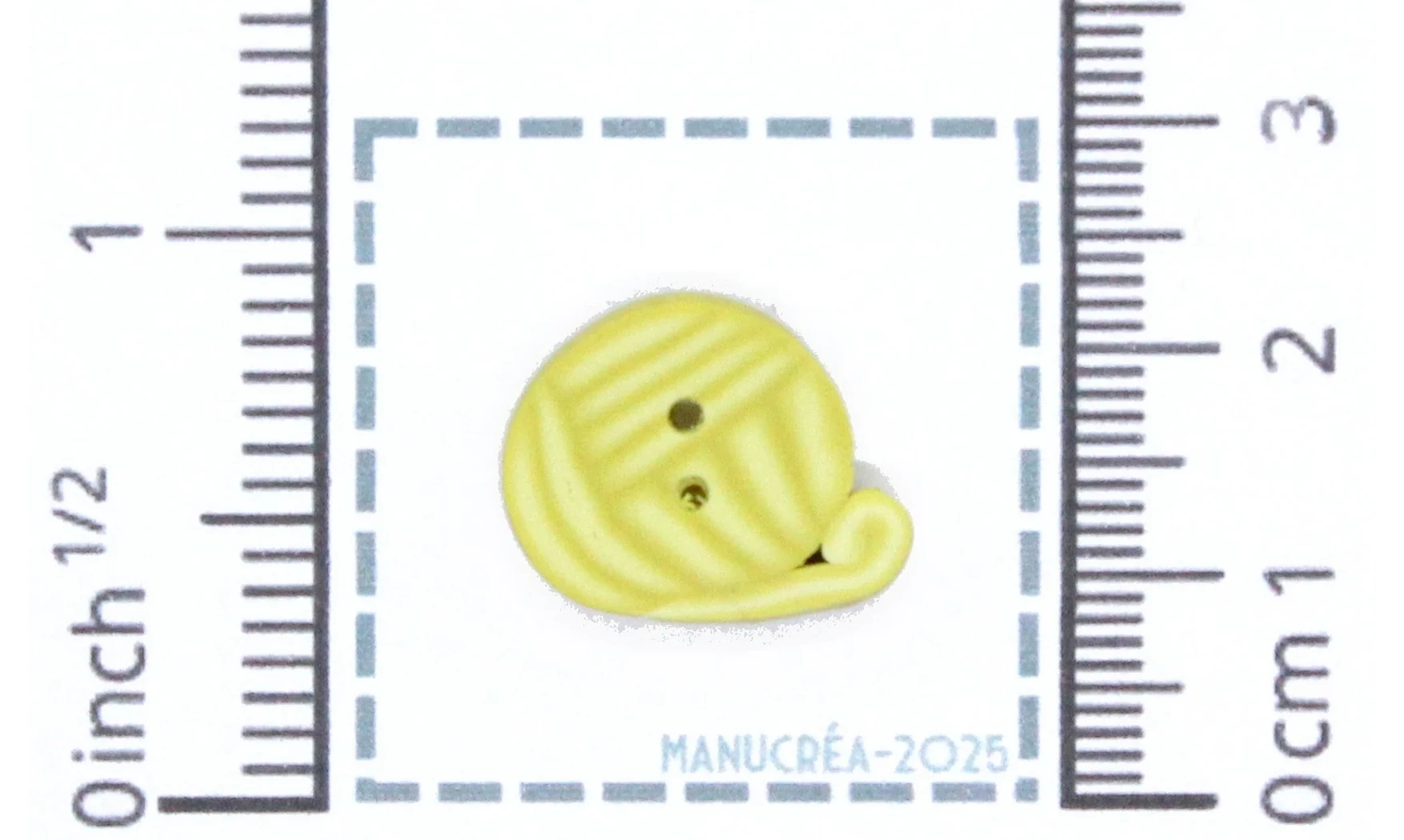 Pelote jaune-Bouton polymère