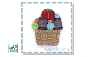 Panier couture N.1-Bouton polymère