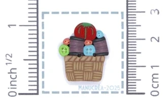 Panier couture N.1-Bouton polymère