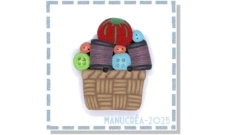 Panier couture N.1-Bouton polymère