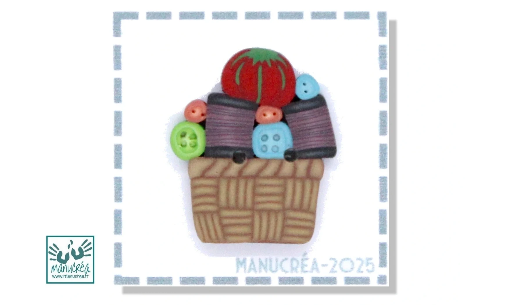 Panier couture N.1-Bouton polymère