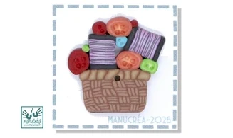 Panier couture N.2-Bouton polymère