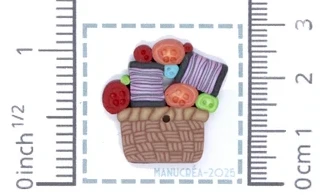Panier couture N.2-Bouton polymère