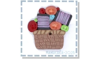 Panier couture N.2-Bouton polymère