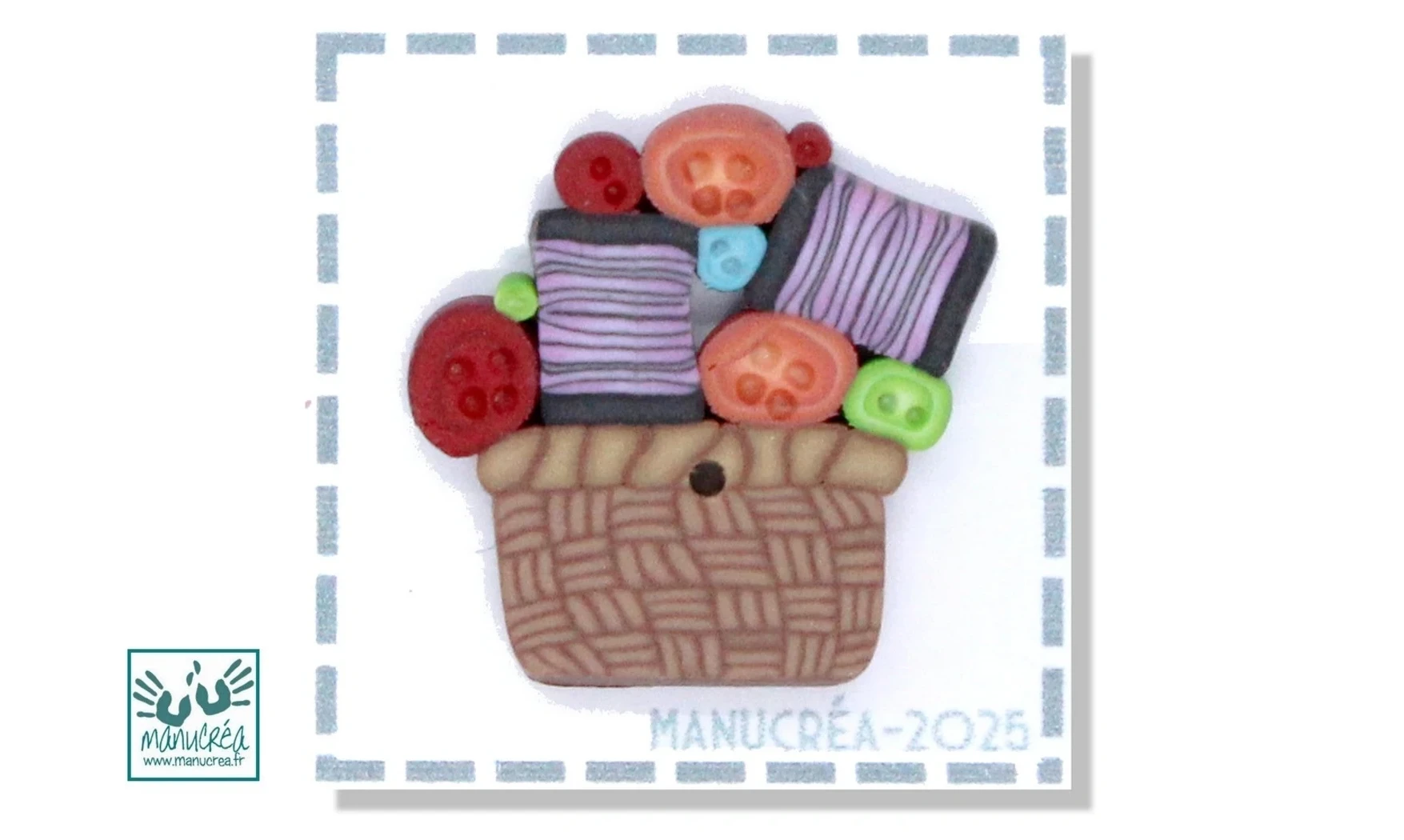Panier couture N.2-Bouton polymère