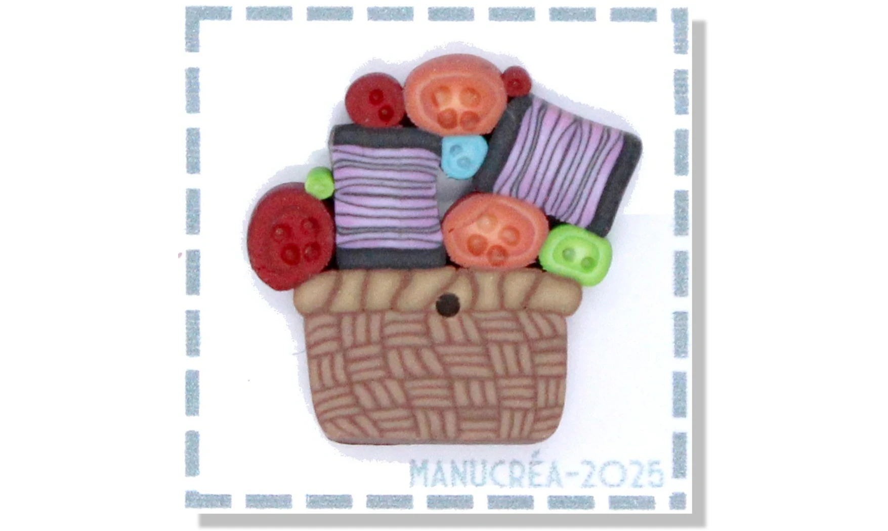 Panier couture N.2-Bouton polymère