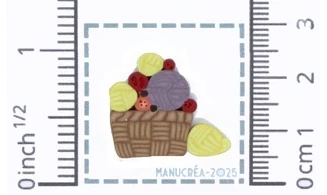 Panier Tricot N.4-Bouton polymère