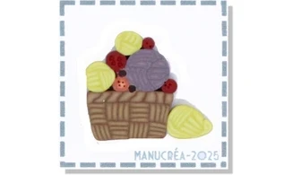 Panier Tricot N.4-Bouton polymère