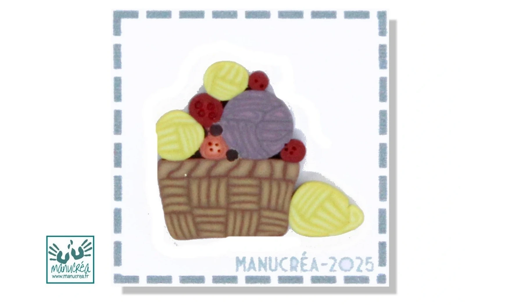 Panier Tricot N.4-Bouton polymère