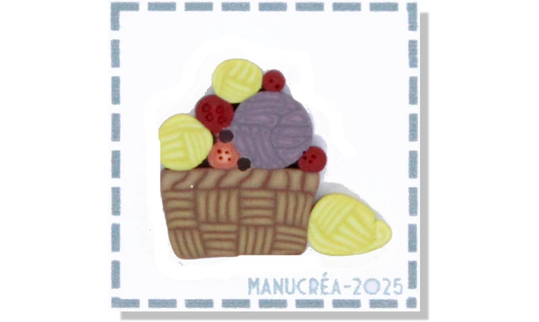 Panier Tricot N.4-Bouton polymère