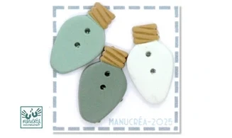 3 ampoules - Bouton artisanal polymère