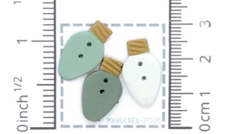 3 ampoules - Bouton artisanal polymère