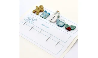 Epingles "Noël glacé"