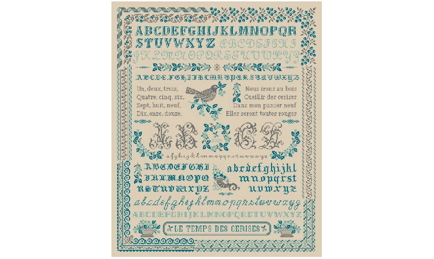 Le temps des cerises - Point de croix