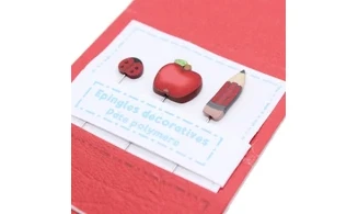 Epingles "Pomme rouge"