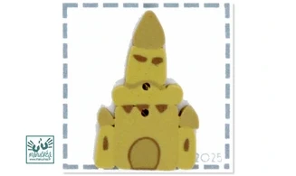 Château de sable -Bouton - polymère